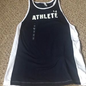 Under Armour athlete tank navy blue